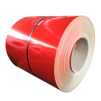Merah Hijau PPGL PPGI Z40 2mm Prepainted Cold Rolled Steel Coil 1000-1200mm